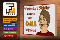 Holzschild Spruch 30x20cm wunderbare Mütter werden Oma