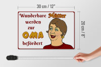 Holzschild Spruch 30x20cm wunderbare Mütter werden Oma