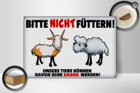 Holzschild Hinweis 30x20cm bitte nicht füttern Tiere krank