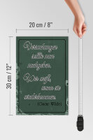 Holzschild Spruch 20x30cm Versuchungen soll man nachgeben