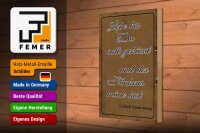 Holzschild Spruch 20x30cm lebe bis Du satt geküsst Trinken