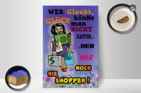Holzschild Spruch 20x30cm wer glaubt Glück könne man nicht