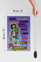 Holzschild Spruch 20x30cm wer glaubt Glück könne man nicht