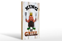 Holzschild Hinweis 20x30cm King of Grill