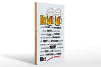 Holzschild Alkohol 20x30cm Bier schmeckt immer Freude