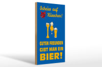 Holzschild Spruch 20x30cm Scheiß auf Küsschen...