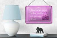 Blechschild Spruch 18x12cm man hat nie zu viele Taschen