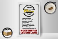 Holzschild Spruch 20x30cm Firma Oma GmbH kostenfrei