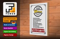 Holzschild Spruch 20x30cm Firma Oma GmbH kostenfrei