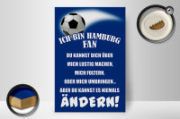 Holzschild Spruch 20x30cm ich bin Hamburg Fan Fussball