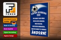 Holzschild Spruch 20x30cm ich bin Hamburg Fan Fussball