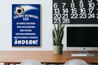 Holzschild Spruch 20x30cm ich bin Hamburg Fan Fussball