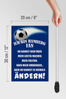 Holzschild Spruch 20x30cm ich bin Hamburg Fan Fussball