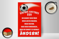 Holzschild Spruch 20x30cm ich bin Cottbus Fan Fussball