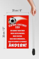 Holzschild Spruch 20x30cm ich bin Cottbus Fan Fussball