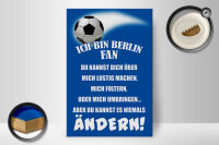 Holzschild Spruch 20x30cm ich bin Berlin Fan Fussball