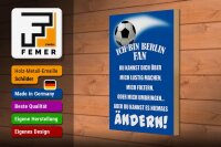 Holzschild Spruch 20x30cm ich bin Berlin Fan Fussball