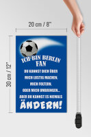 Holzschild Spruch 20x30cm ich bin Berlin Fan Fussball