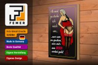 Holzschild Pinup 20x30 m ab und zu drehe ich mich um Arsch