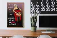 Holzschild Pinup 20x30 m ab und zu drehe ich mich um Arsch