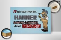 Holzschild Spruch 30x20cm du Bist nicht nur der Hammer