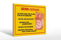 Holzschild Hinweis 30x20cm Küchen Ordnung Geschirr...