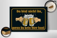 Holzschild Alkohol 30x20cm du nicht du wenn kein Bier hast