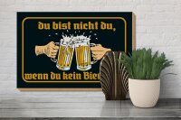 Holzschild Alkohol 30x20cm du nicht du wenn kein Bier hast
