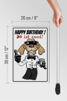Holzschild Spruch 20x30cm Happy Birthday 30 is cool