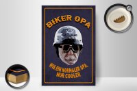 Holzschild Spruch 20x30cm Biker Opa wie ein normaler Opa