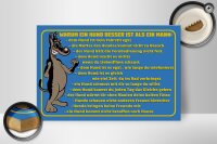 Holzschild Spruch 30x20cm Warum Hund besser ist als Mann