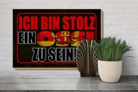 Holzschild Spruch 30x20cm ich bin stolz ein Ossi zu sein
