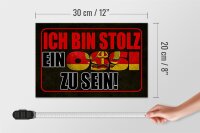 Holzschild Spruch 30x20cm ich bin stolz ein Ossi zu sein