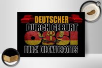 Holzschild Spruch 30x20cm Deutscher durch Geburt Ossi