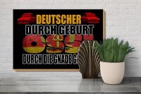 Holzschild Spruch 30x20cm Deutscher durch Geburt Ossi