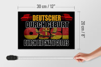 Holzschild Spruch 30x20cm Deutscher durch Geburt Ossi