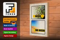 Holzschild Alkohol 20x30cm Bild Beer No Beer Bier