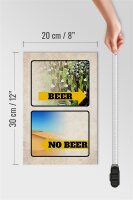 Holzschild Alkohol 20x30cm Bild Beer No Beer Bier
