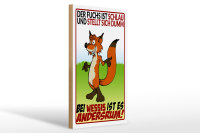 Holzschild Spruch 20x30cm der Fuchs ist schlau