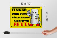 Holzschild Spruch 20x30cm Finger weg vom Kühlschrank du