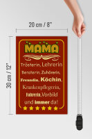 Holzschild Spruch 20x30cm Mama Trösterin Lehrerin immer da