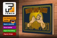 Holzschild Spruch 30x20cm Vater und Sohn ein Bund für