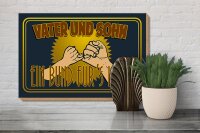 Holzschild Spruch 30x20cm Vater und Sohn ein Bund für