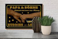 Holzschild Spruch 30x20cm Papa und Söhne nicht immer einer