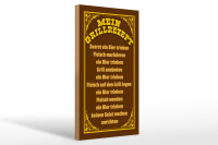 Holzschild Spruch 20x30cm mein Grillrezept zuerst ein Bier