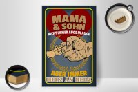 Holzschild Spruch 20x30cm Mama und Sohn immer Herz an Herz