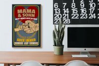 Holzschild Spruch 20x30cm Mama und Sohn immer Herz an Herz