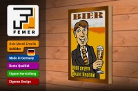 Holzschild Alkohol 20x30cm Bier hilft gegen akute Realität