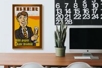 Holzschild Alkohol 20x30cm Bier hilft gegen akute Realität