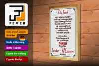 Holzschild Spruch 20x30cm Danke du bist die Beste Mama